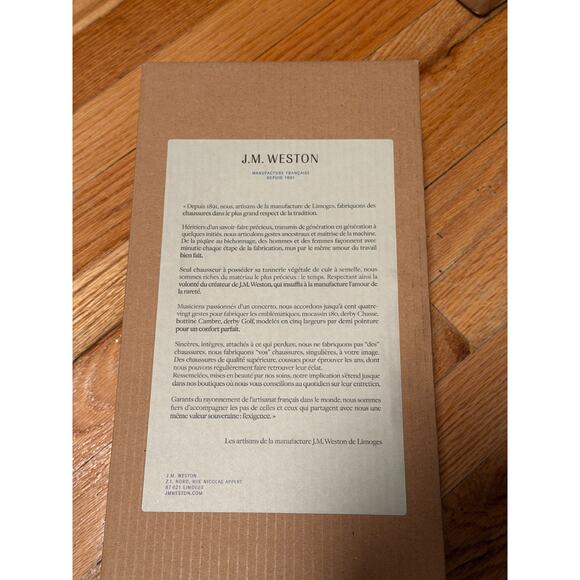 J.M. WESTON 180 Loafer Brown Box Calf Leather Moc Toe Penny Loafer Shoes 8D US 9 - Picture 7 of 7